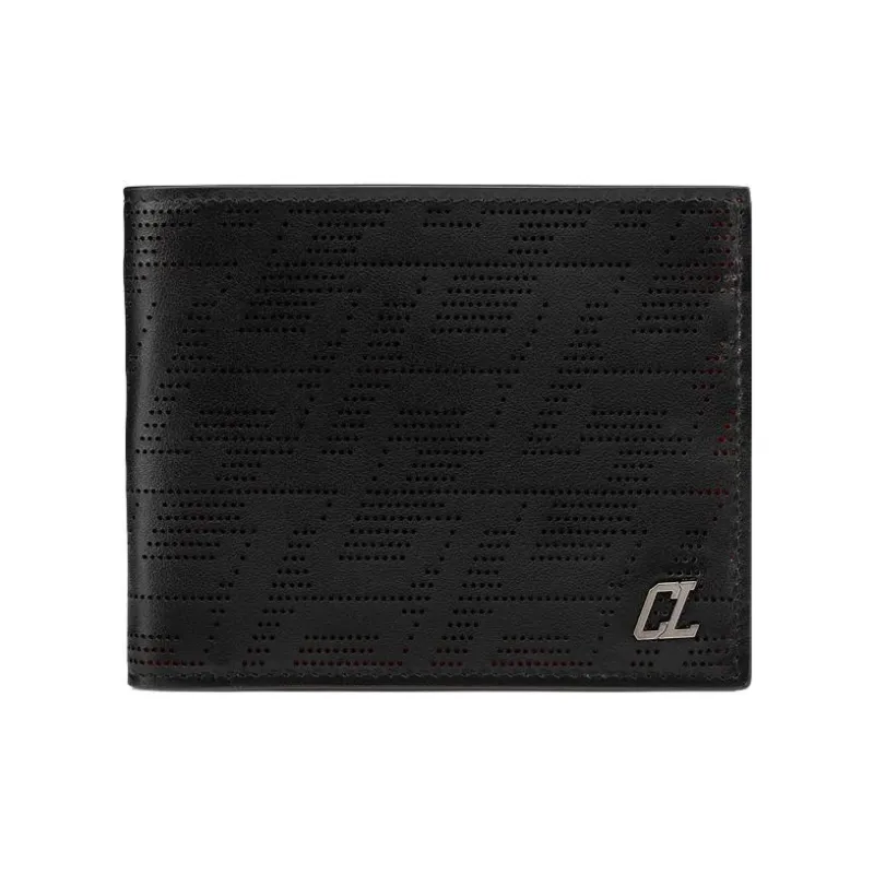 CL LUBOTING Calfskin Wallet Men's Black-0