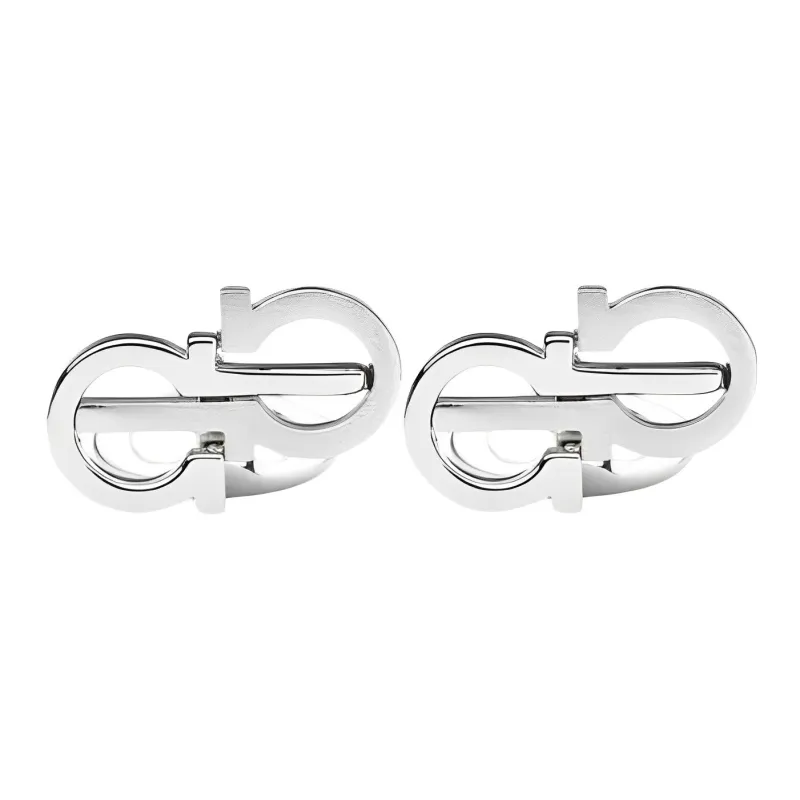 Ferragamo Cufflinks Men Silver-2