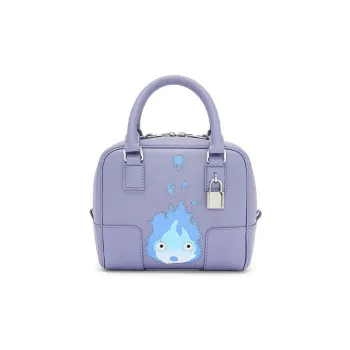 LOEWE Howl's Moving Castle Amazona Nappa Cow Leather Handbag Shoulder Bag Crossbody Bag Women's Purple