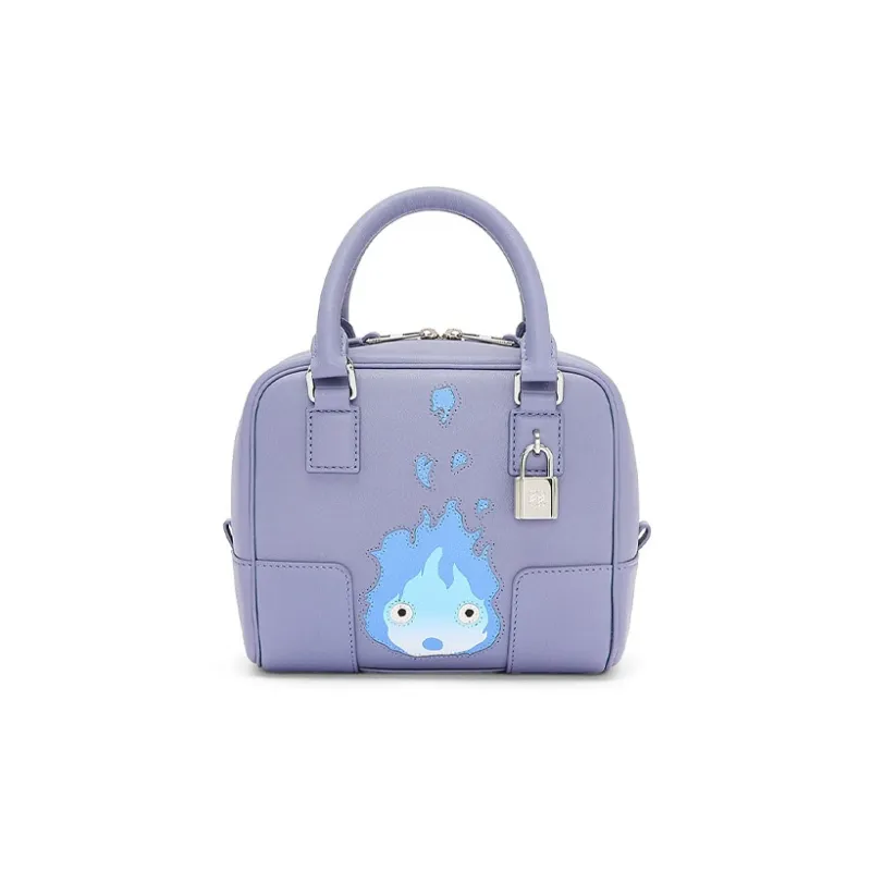 LOEWE Howl's Moving Castle Amazona Nappa Cow Leather Handbag Shoulder Bag Crossbody Bag Women's Purple-0