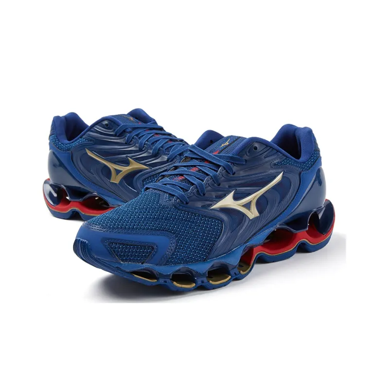 Mizuno Wave Prophecy 12S 'Dark Blue Gold Wine Red'-2