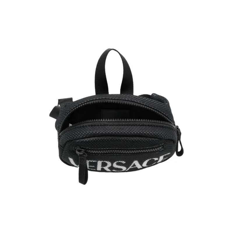 VERSACE Viscose Shoulder Bag, Crossbody Bag, Sling Bag, Fanny Pack Kids' Black-3