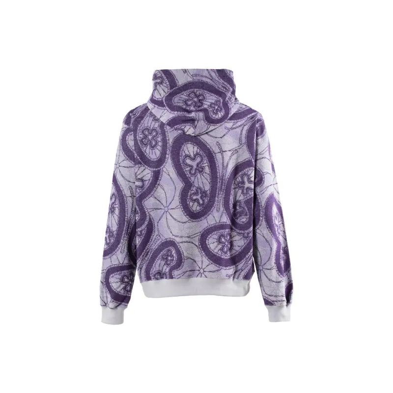 Needles Papillon Pile Jq Classic Hoodie White Purple-1