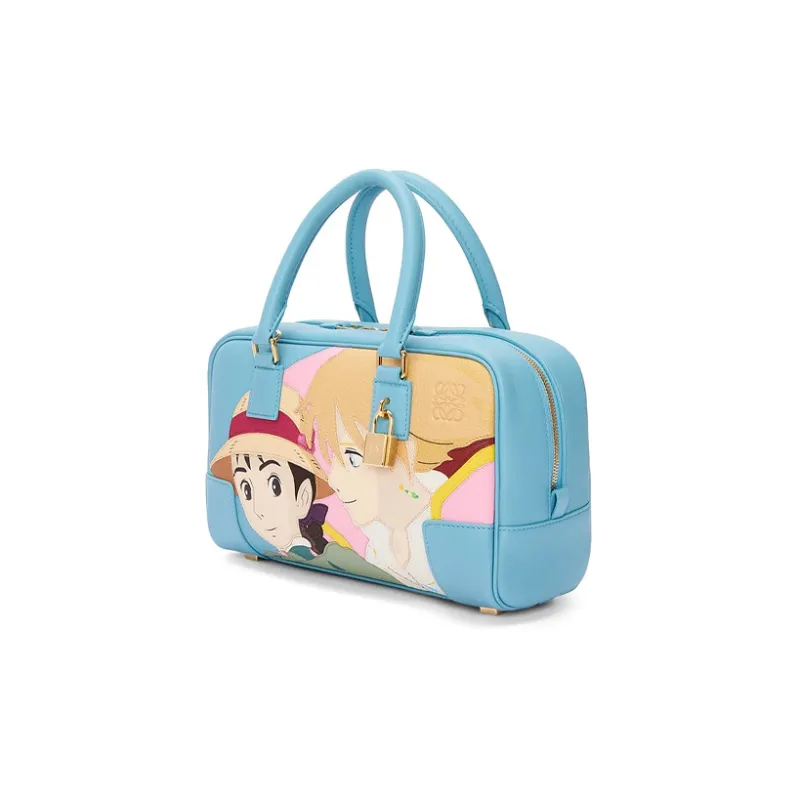 LOEWE Howl's Moving Castle Amazona Cow Leather Shoulder Bag Crossbody Bag Handbag Women's Blue-1