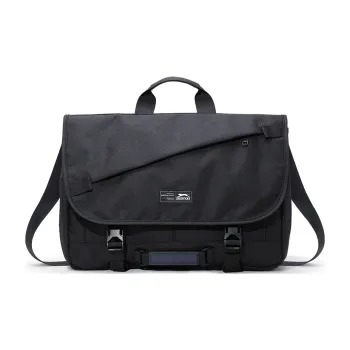 Slazenger Fabric Messenger Bag Laptop Bag Handbag Shoulder Bag Crossbody Bag Regular Men's Black Gray Color