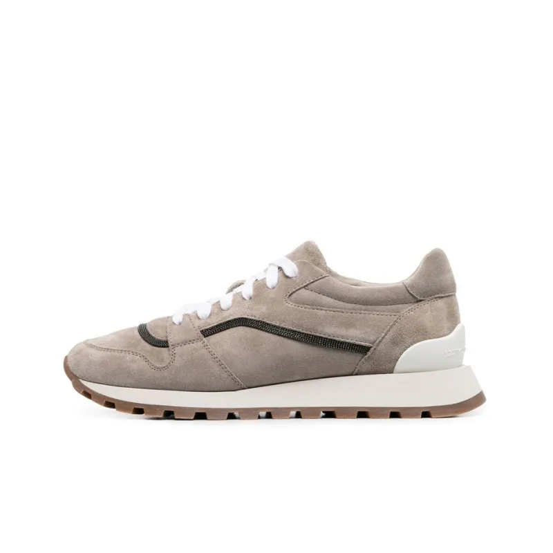 Brunello Cucinelli Monili Low-Top Sports Casual Shoes Women's Gray-0