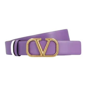 Valentino Fashion Trend Smooth Buckle Belt Women's Purple