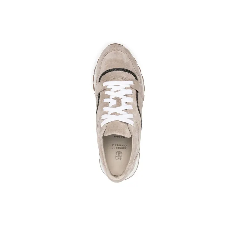 Brunello Cucinelli Monili Low-Top Sports Casual Shoes Women's Gray-4