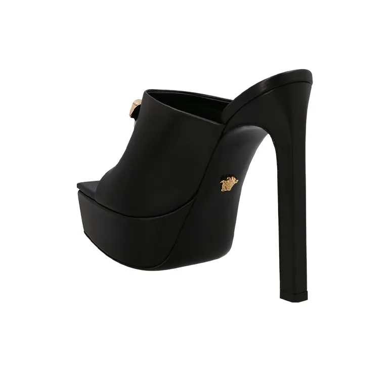 VERSACE Slide Slippers Women's Black-3