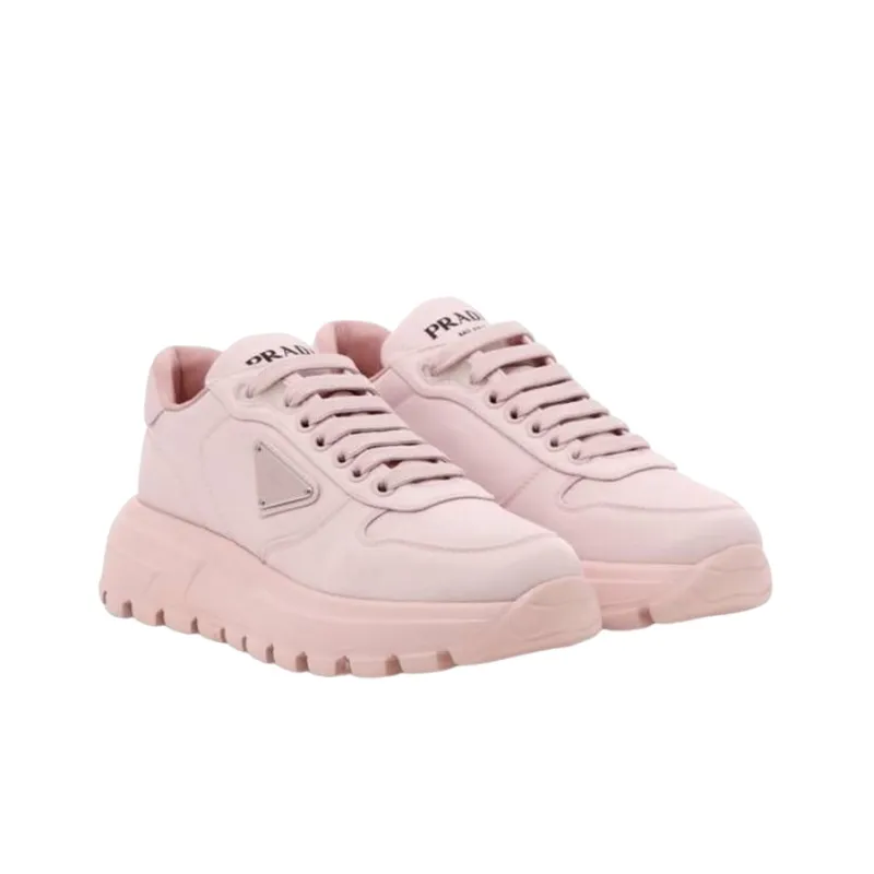 PRADA Cushioning Low Top Sports Casual Shoes Women's Pink-2