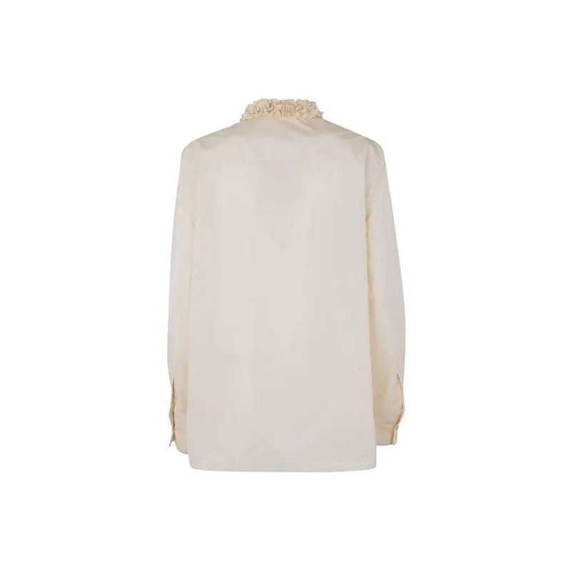 JIL SANDER Ruffle Detailed Button-Up Shirt-1