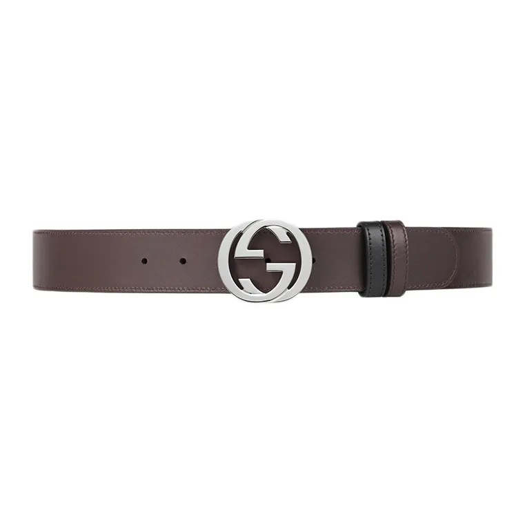 GUCCI Signature Double Sided Smooth Buckle Women's Width 3.7CM-2