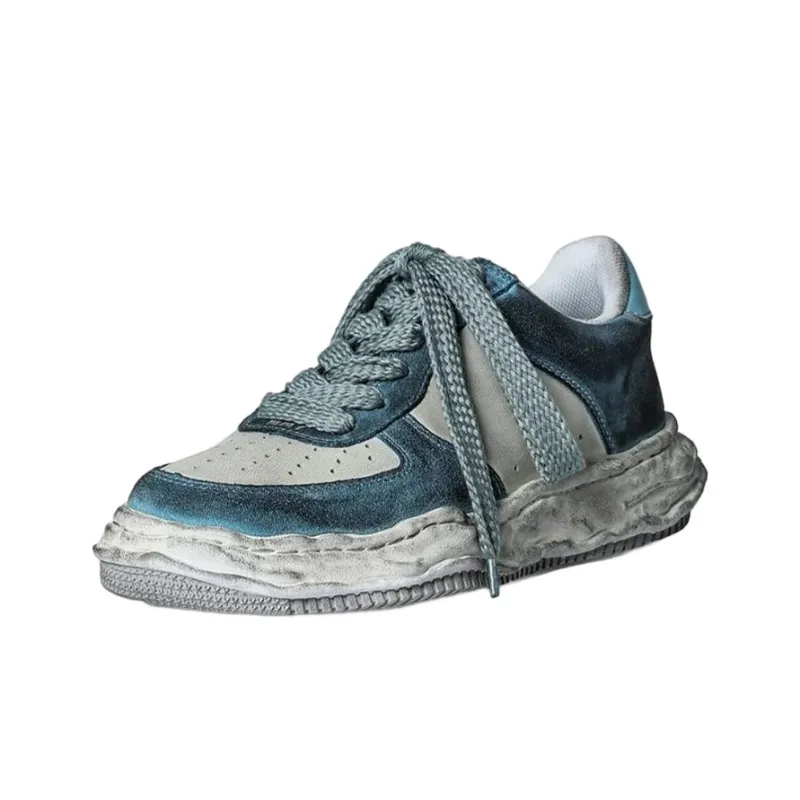 MIHARA YASUHIRO Wayne OG Sole DR Leather Low Vintage Blue-1