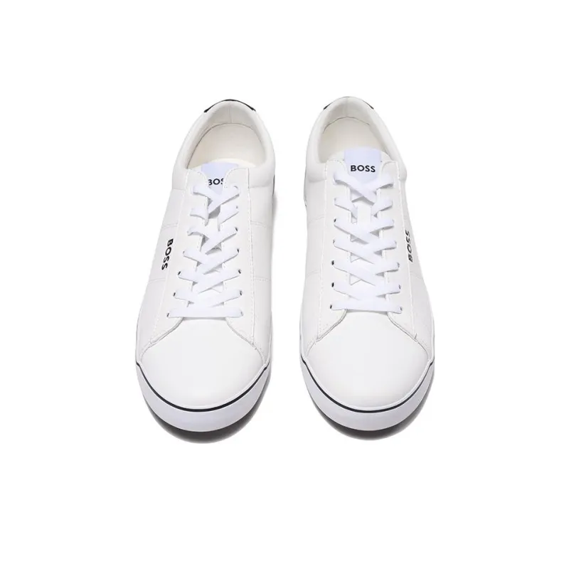 HUGO BOSS Low Top Stylish Skateboarding Shoes Men's White-3