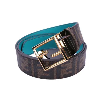 FENDI Logo Print Smooth Buckle Women's Width 4.5cm