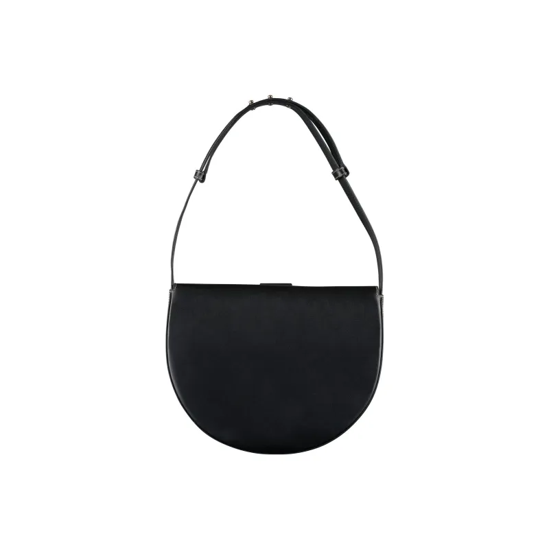 A.P.C Smooth Vegetable Tanned Leather Handbag, Shoulder Bag Women's Black-2