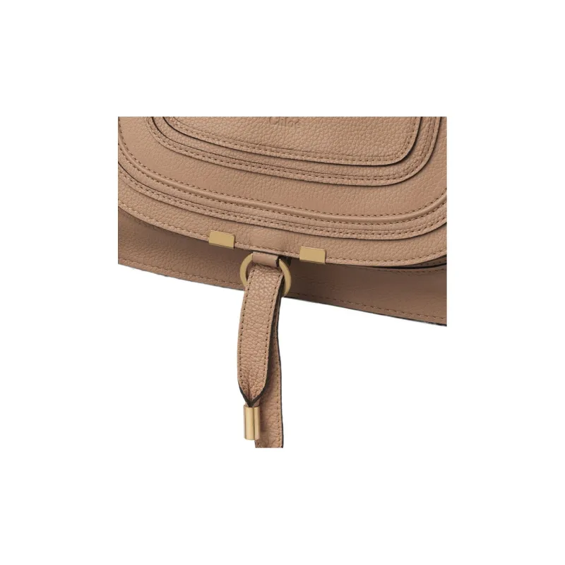 Chloe Marcie Grained Calfskin Shoulder Bag Crossbody Bag Handbag Women's Light Umber-3