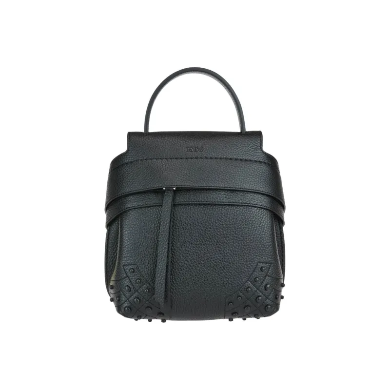 TOD'S Cow Leather Backpack Mini Women's Black-0