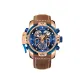 RT3532S-Rose Case Blue Dial Brown Leather Strap