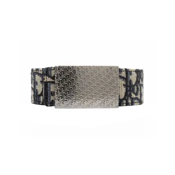 DIOR Oblique Jacquard Grained Calfskin Belt