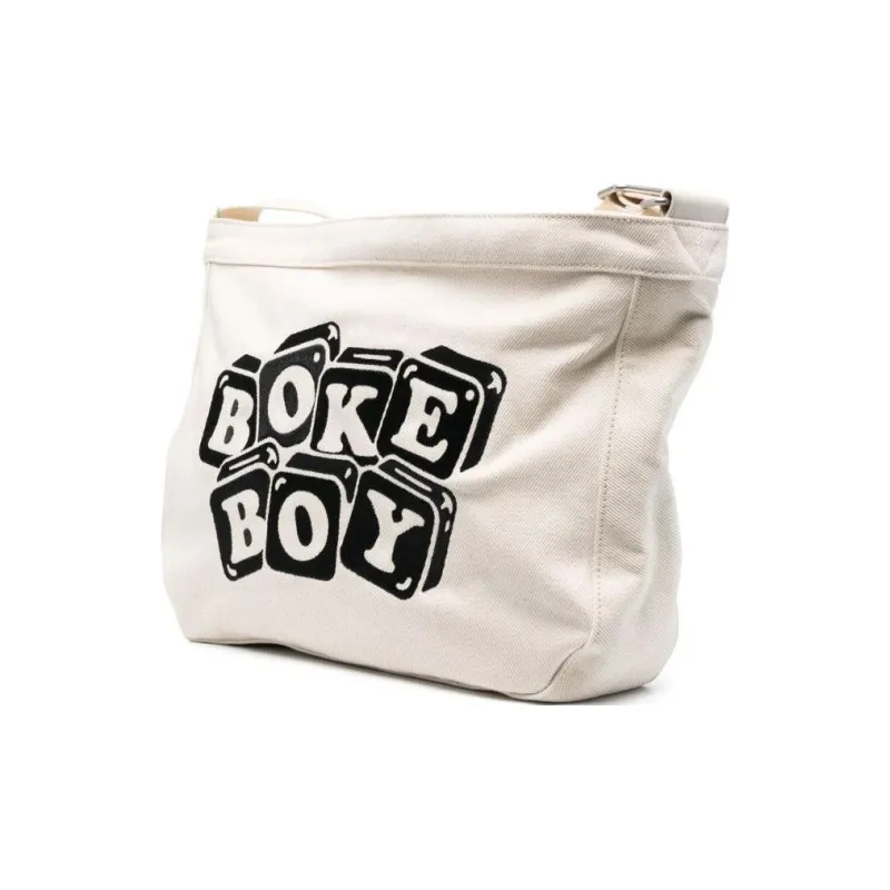 KENZO Cow Leather Crossbody Bag Shoulder Bag Men's Beige-1