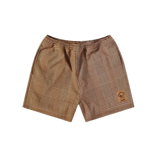 PLEASURES Casual Shorts Men Brown