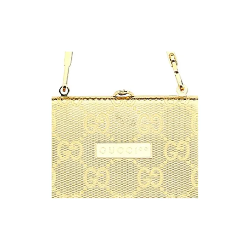 GUCCI Brass Card Sleeve Card Holder Mini Women's Gold-1