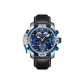 RT3532S-White Case Blue Dial Black Leather Strap