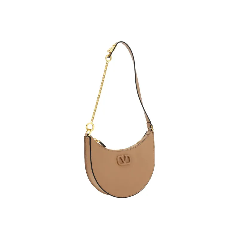 Valentino Vlogo Grained Calfskin HOBO Bag Shoulder Bags Handbags Women's Cinnamon Pink-1