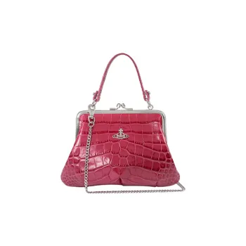 Vivienne Westwood Calfskin Dumpling Bag, Shoulder Bag, Crossbody Bag, Handbag, Wallet Regular Women's Pink