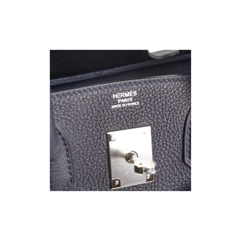 HERMES Birkin Togo Calfskin Birkin Bag Handbag Regular Women's 3Y Caban Dark Blue-4