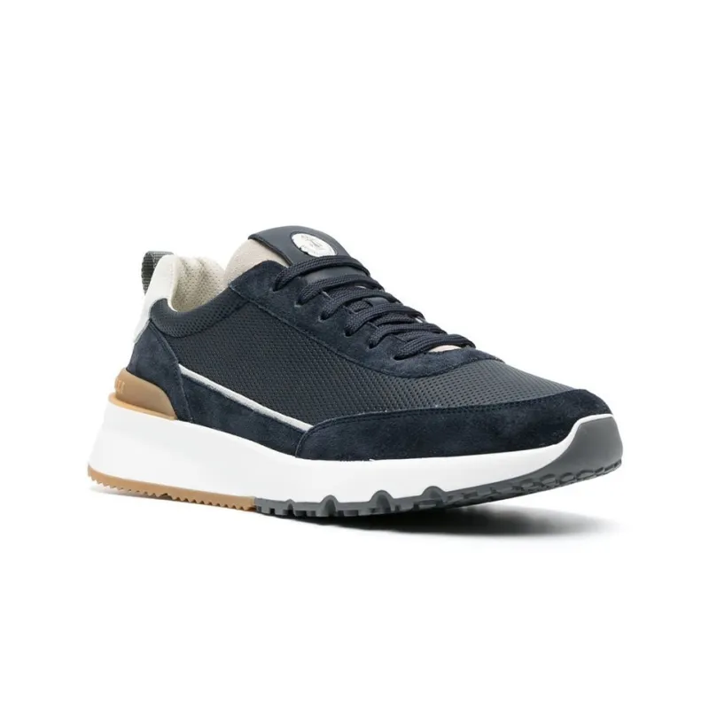 Brunello Cucinelli Cushioning Low-Top Sports Casual Shoes Men's Marine Blue-2