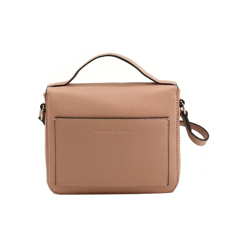 CALVIN KLEIN Polyurethane And Polyester Blend Shoulder Bag Crossbody Bag Women's Pink Brown-2
