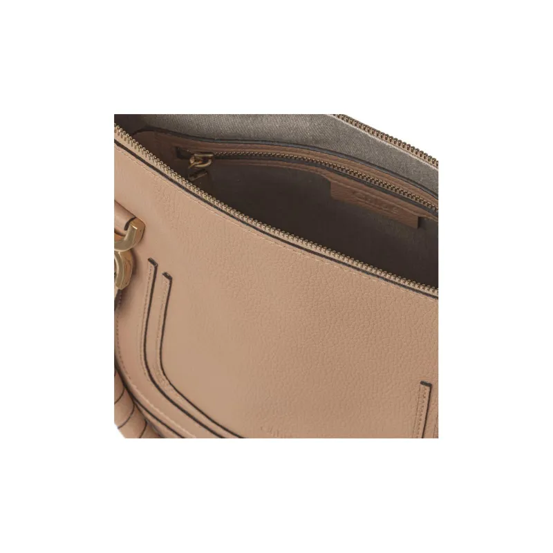Chloe Marcie Grained Calfskin Shoulder Bag Crossbody Bag Handbag Women's Light Umber-4
