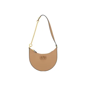 Valentino Vlogo Grained Calfskin HOBO Bag Shoulder Bags Handbags Women's Cinnamon Pink
