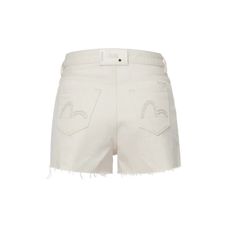 EVISU Denim Shorts Women's White-1