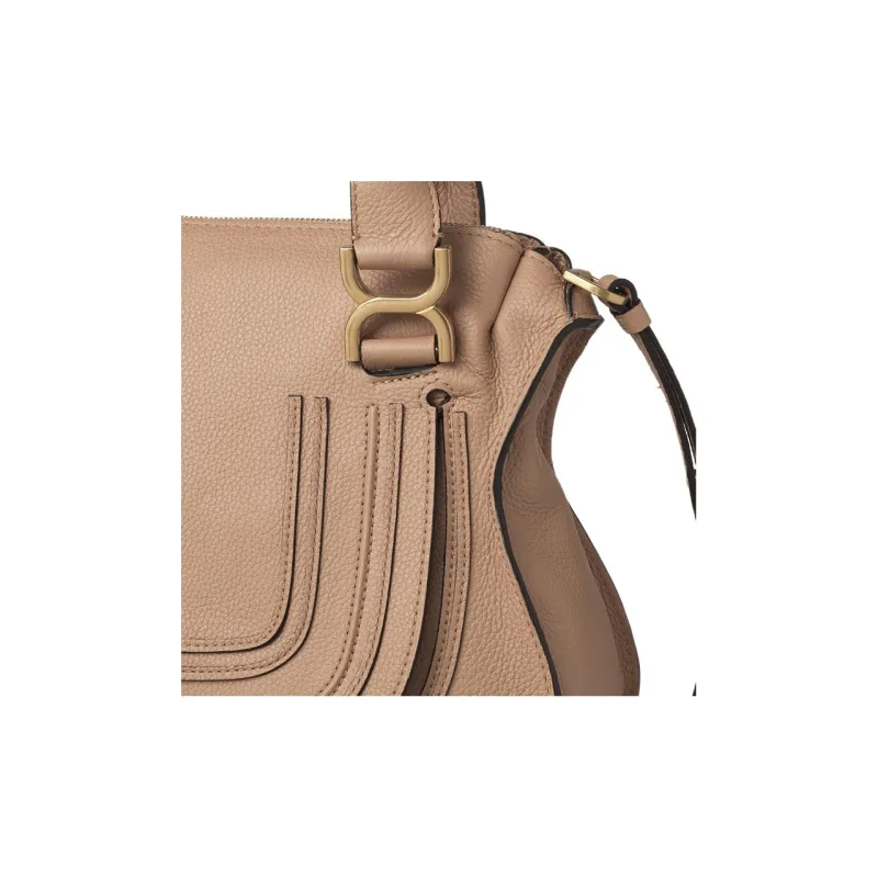 Chloe Marcie Grained Calfskin Shoulder Bag Crossbody Bag Handbag Women's Light Umber-2