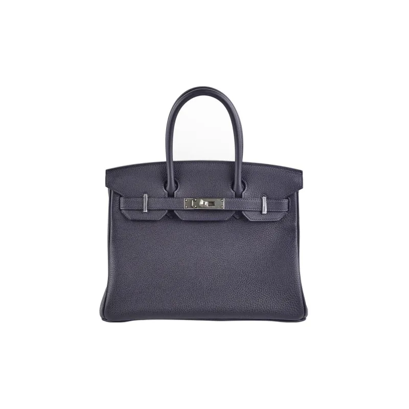 HERMES Birkin Togo Calfskin Birkin Bag Handbag Regular Women's 3Y Caban Dark Blue-0