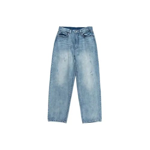 BENT IDEA Jeans Men Washed Blue