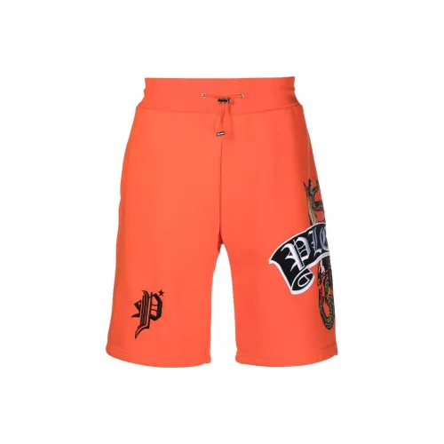 PHILIPP PLEIN Casual Shorts Men Orange