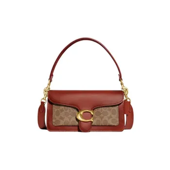 COACH Tabby Cow Leather Shoulder Bag, Crossbody Bag Medium Size Women's Brown