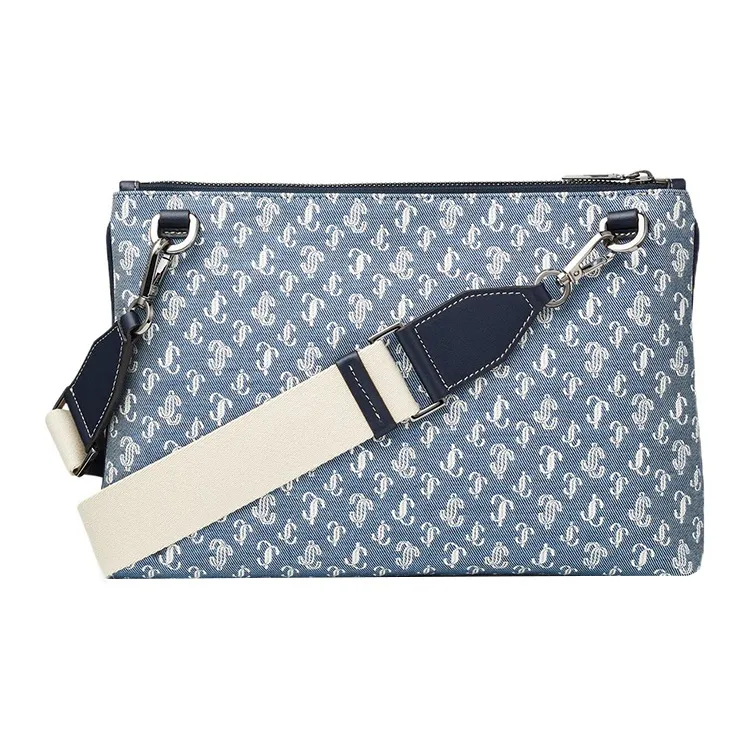 Jimmy Choo Denim Clutches Shoulder Bag Crossbody Bag Men's Blue-3