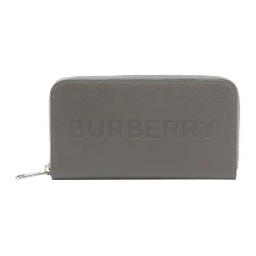 Burberry Porter Leather Flap Continental Long Wallet Grey