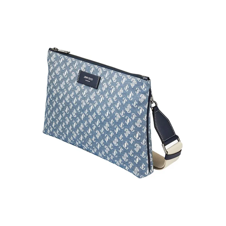 Jimmy Choo Denim Clutches Shoulder Bag Crossbody Bag Men's Blue-1