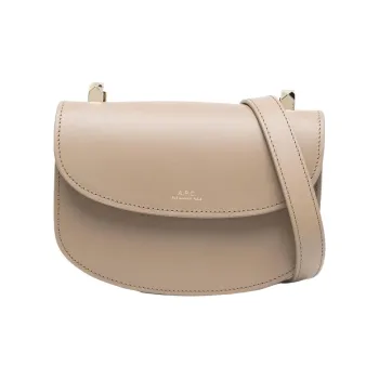 A.P.C Genève Smooth Calf Leather Crossbody Bag, Shoulder Bag Mini Women's Taupe