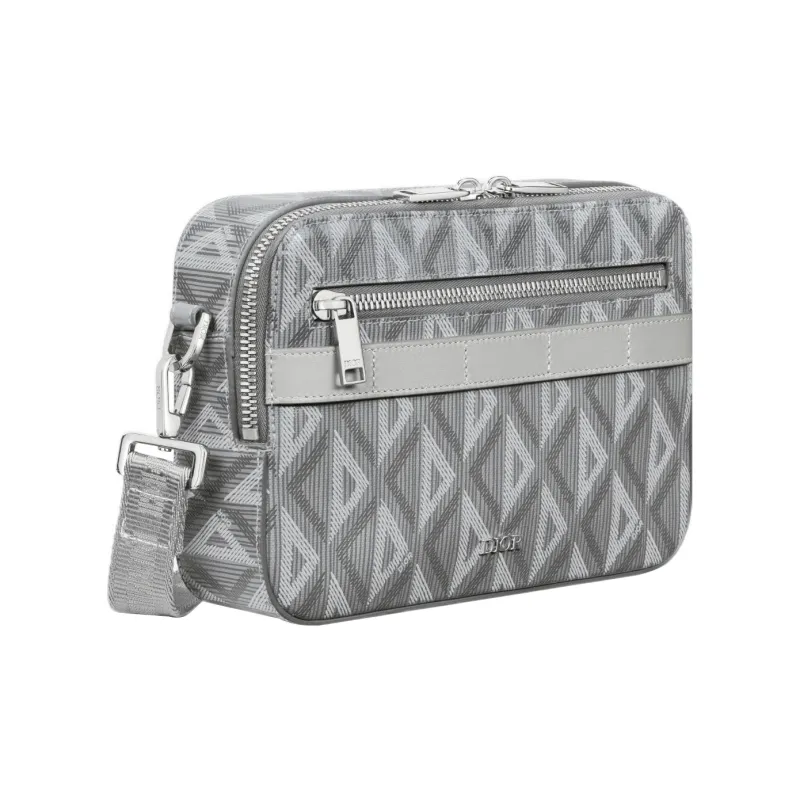 DIOR Canvas Messenger Bag, Shoulder Bag, Crossbody Bag Men's Gray-1