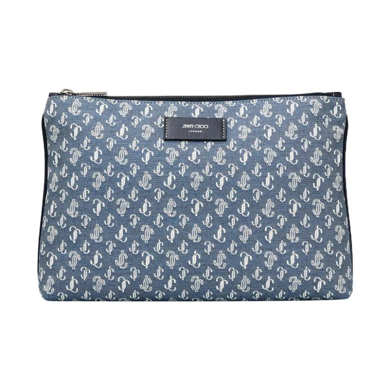 Jimmy Choo Denim Clutches Shoulder Bag Crossbody Bag Men's Blue-0