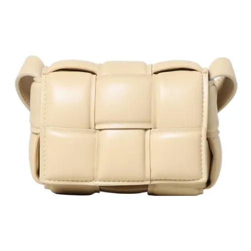 Bottega Veneta CASSETTE Sheepskin Shoulder Bag Crossbody Bag Mini Women's Beige/Gold
