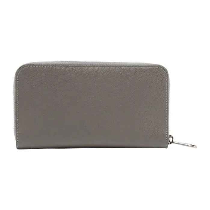 Burberry Porter Leather Flap Continental Long Wallet Grey-1