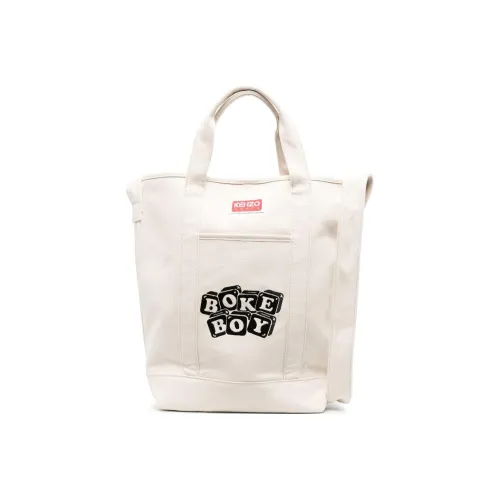 KENZO Logo Patch Hook Fastened Top Handle Bag